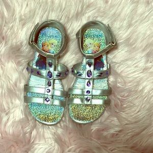 Disney Frozen Silver Sandals Girl Size 1